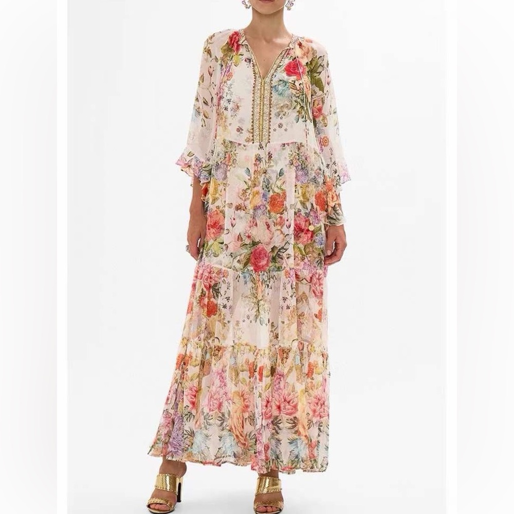 NWT Camilla Wide Sleeve Gathered Dress